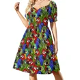 thumbnail image 1 of ¡Demasiadas s! - Vestido de manga corta de Macaw Squad Cóctel de vestidos vestido mujer verano Falda de verano para mujer, 1 of 7