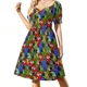 thumbnail image 1 of ¡Demasiadas s! - Vestido de manga corta de Macaw Squad Cóctel de vestidos vestido mujer verano Falda de verano para mujer, 1 of 7