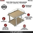 thumbnail image 4 of Rev-A-Shelf 2 Tier Bottom Pull Out Base Cabinet Organizer, 54BK-18SC-2-1, 4 of 12