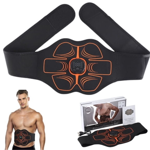 Abdomen Stimulator Muscle Toner, Abdomen Machine Trainer with 10 Modes 30 Strength, USB Rechargeable Gear for Abdomen/Arm/Leg, Fitness Strength Training Workout Equipment Men and Women