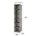 thumbnail image 2 of Better Homes & Gardens 6-Shelf Hanging Polyester and Cotton Closet Organizer with 3 Side Pockets for adult, 2 of 8