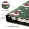 thumbnail image 3 of FORMRS 3 Ring Photo Album 4"x6" Self Adhesive Large Capacity PU Leather Cover, Christmas Hats, 3 of 8