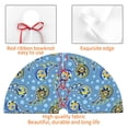 thumbnail image 4 of Sikiie Blue paisley pattern 30-48 inches {designName} Print Christmas Tree Skirt Snowman Xmas Tree Skirt with Edge Christmas Decorations for Holiday Party-30", 4 of 7