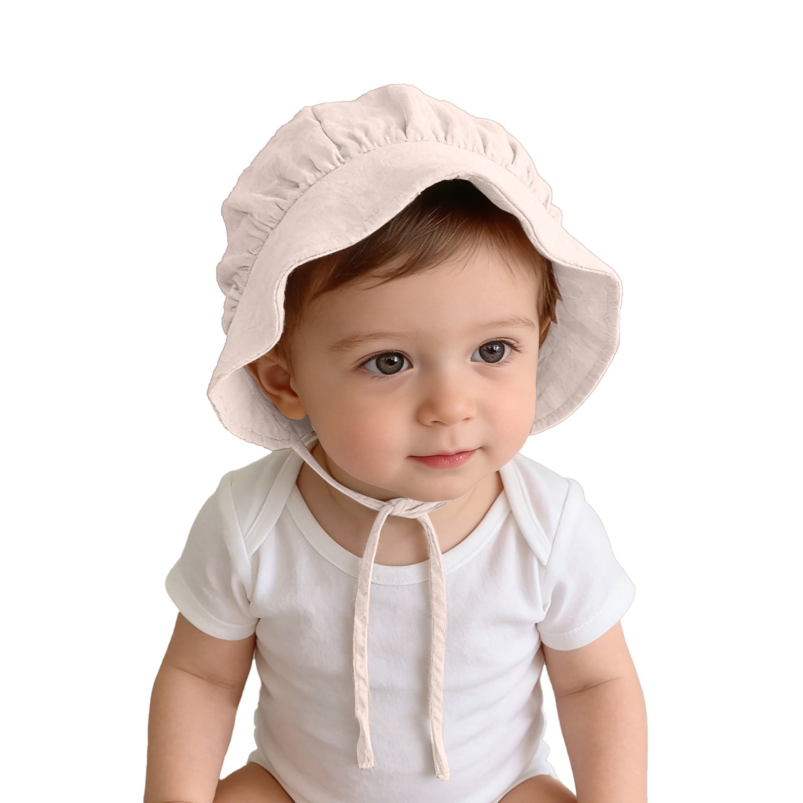 Breathable Baby Toddler Sun Hat Wide Brim UPF 50+ Outdoor Play Beach Travel Adjustable Chin Strap Lightweight Summer