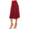 thumbnail image 4 of Women's Flared Lightweight Elastic Midi A-Line Skirt, Comfortable and Stylish Skirt, 4 of 8