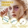thumbnail image 3 of Uxcell Glasses Chain Lanyard for Sunglasses, Turquoise Glasses Chain Strap Adjustable Eyeglasses Holder Strap Around Neck for Women Sunglasses, 3 of 6