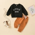 thumbnail image 2 of xaweyi Toddler Baby Boy Girl Clothes Winter Long Sleeve Pullover Sweatshirt Pants 2Pcs Fall Outfits Set,Sizes 6-12 Months, 2 of 9