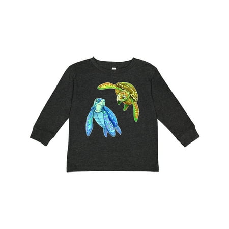

Inktastic Sea Turtles Swimming Together Gift Toddler Boy or Toddler Girl Long Sleeve T-Shirt