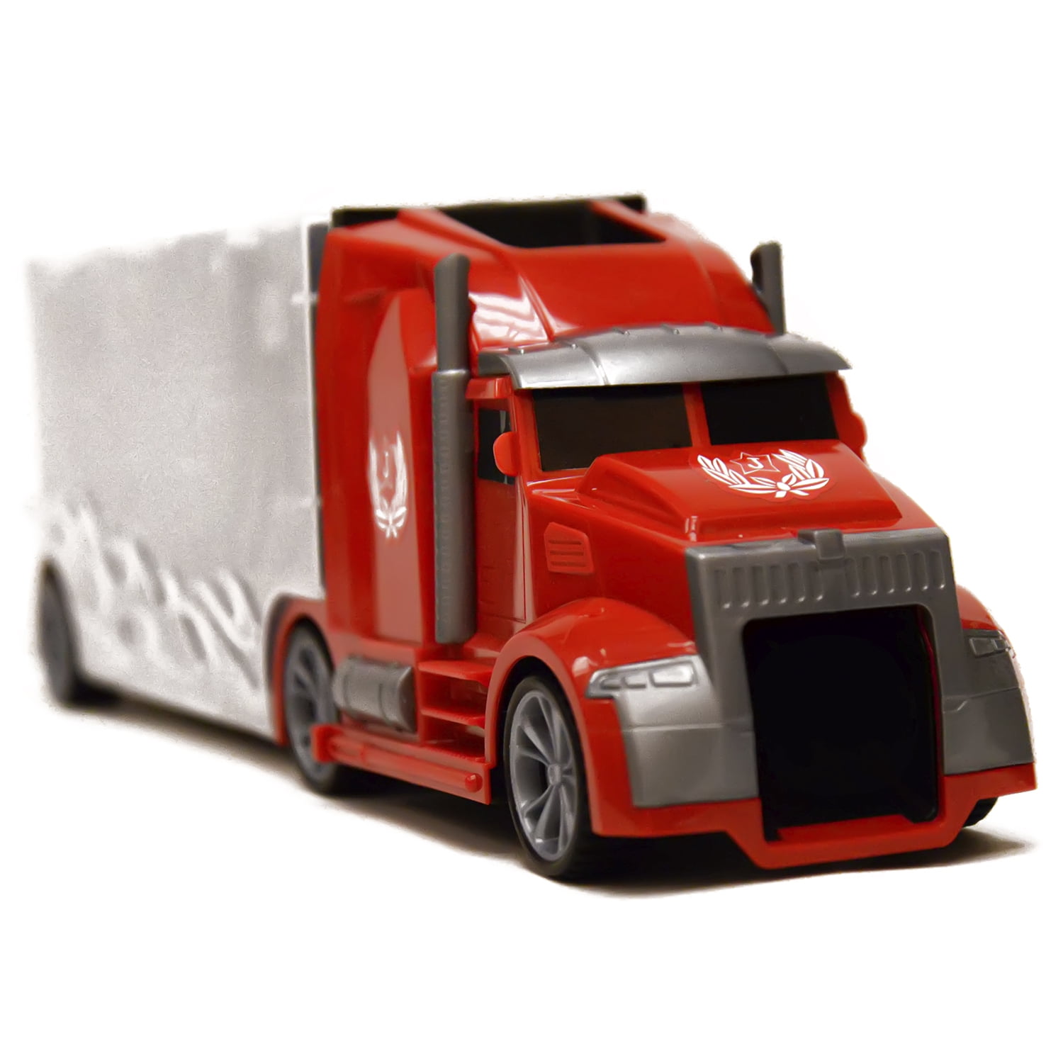 Blue Block Factory 11 in 1 Die Cast Carrier Truck with Mini Cars and Accessories