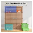 thumbnail image 3 of Cat Cage with Litter Box,4-Tier DIY Enclosures Large Playpen Detachable Metal Wire Kennel Indoor Crate Large Exercise Place Ideal for 1-2 Cats (41.3" L x 17.8" W x 55.1" H), 3 of 8