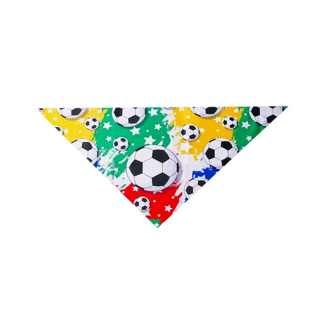 Funny Football Bandanas Triangle Reversible Scarf Bibs For Adjustable Puppy Birthday Party For Cat Lovers