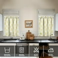 thumbnail image 4 of Kitchen Curtains 36 Inch Short - 3 Panel Set Pineapple Print, Rod Pocket Window Curtains 100% Polyester, Tropical Fruit Valance for Farmhouse, Cafe, Living Room, Bedroom, Easy Wash, 4 of 6