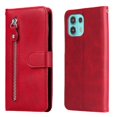 thumbnail image 1 of Estuche de Cuero PU con Cierre para Motorola Edge 20 Lite , Funda Protectora con Billetera y Correa, 1 of 6