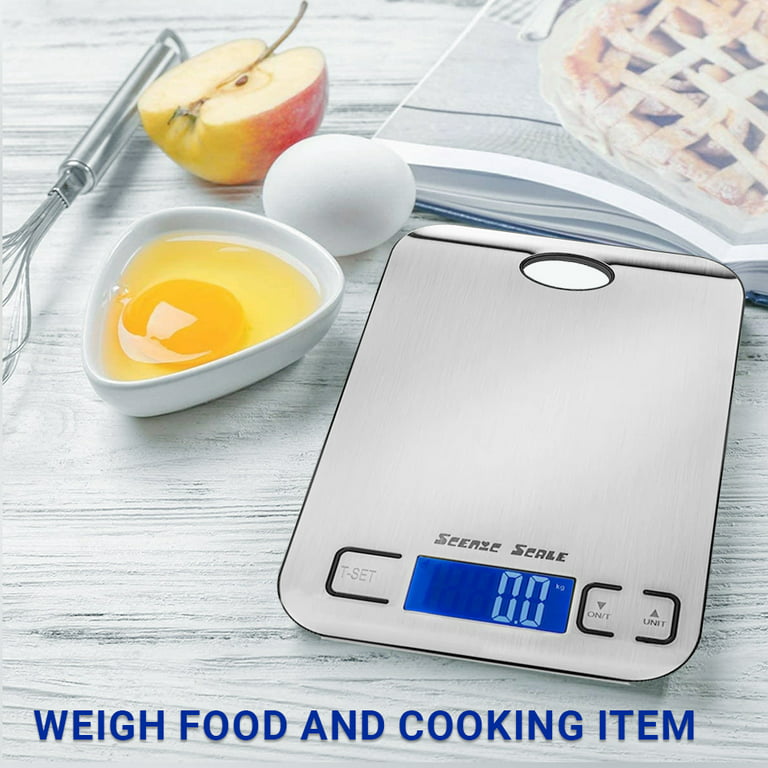 Stainless Steel Kitchen Digital Food Scale, Gram Scale for Weight