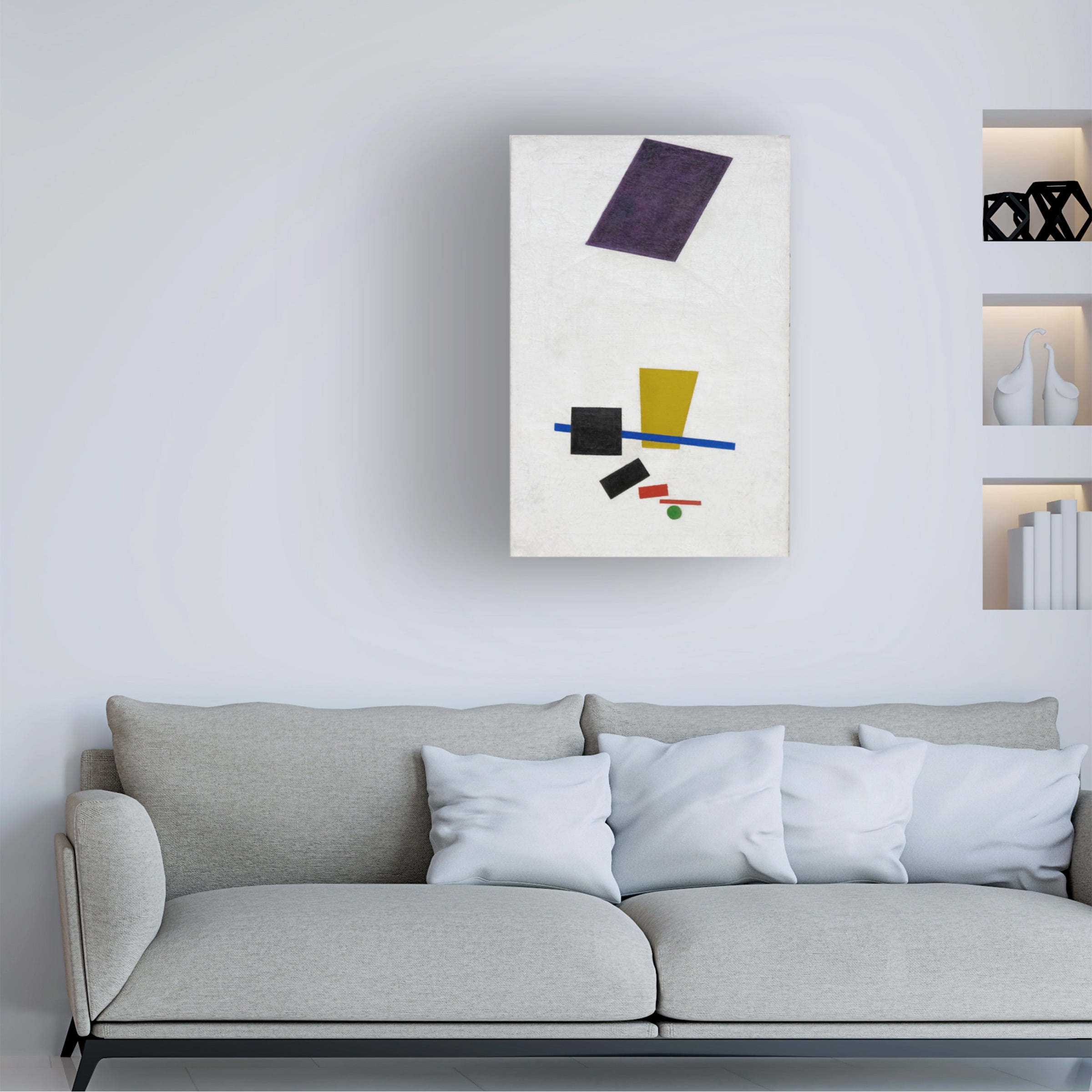 Kazimir Malevich 'Color Masses In The 4Th Dimension' Canvas Art