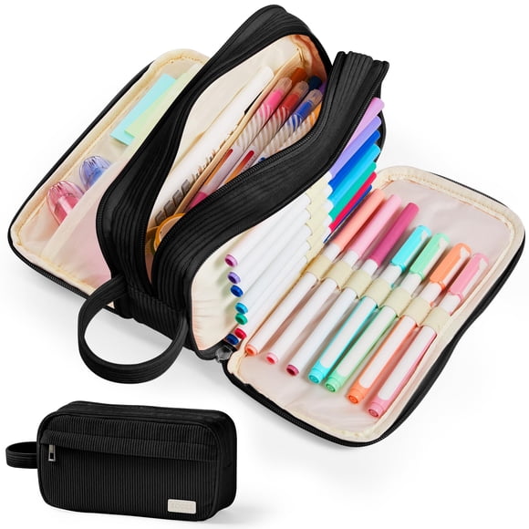 Estuche para lápices Sooez de pana suave de alta capacidad para niñas