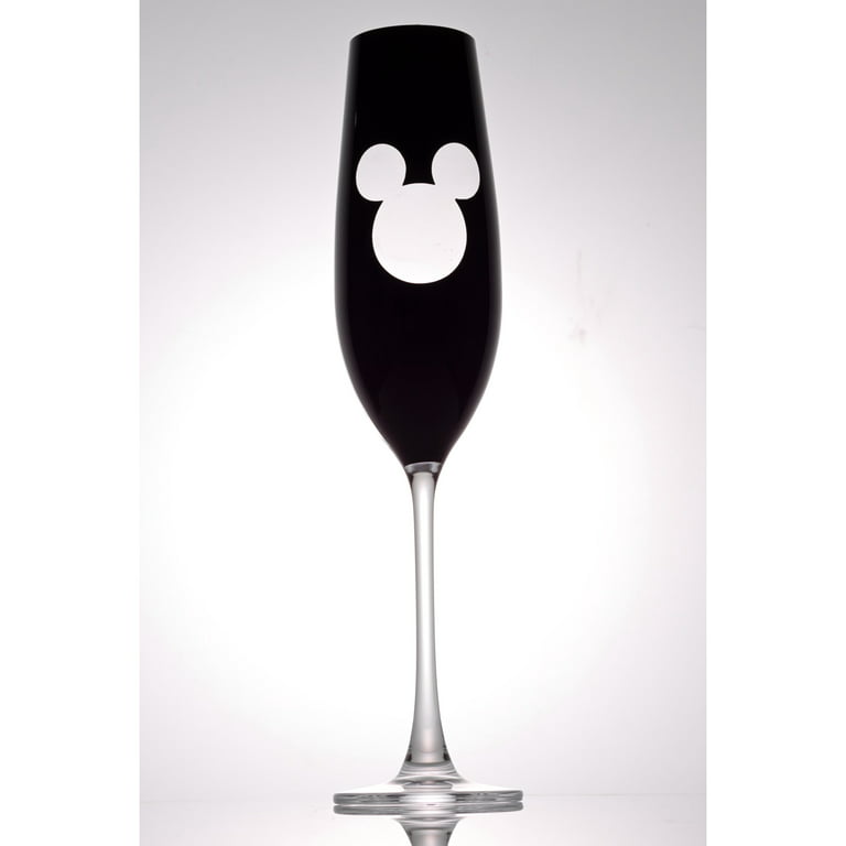 Disney Luxury Mickey Mouse Crystal Stemmed Red Wine Glass - 23 oz - Set of  2 
