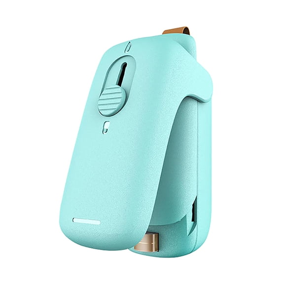 Byujiro Mini Slide Cover Handheld Bag Sealer Portable Quick Sealing Machine for Food Storage & Package Sealing, Rechargeable Heat Sealer for Snack Bags, Plastic Pouches & Home Kitchen Use