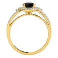 thumbnail image 3 of Aonejewelry 1.25 Ct. Halo Black Diamond Engagement Ring In 14k Yellow Gold, 3 of 4