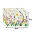 thumbnail image 5 of Camino de mesa de primavera con estampado floral, decorativo, para fiestas, de arpillera primaveral de temporada 4 piezas un, 5 of 5