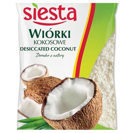 Siesta Polish Shredded Desiccated Coconut Wiorki Kokosowe 3.17oz 90g Bag