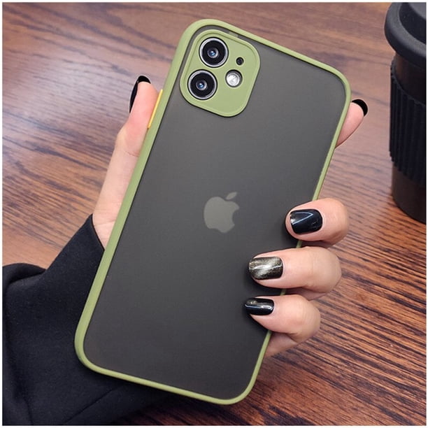 Carcasa De Silicona A Prueba De Golpes Para iPhone 13 12 11 Pro Max Mini X XR XS 8 7 6Plus De Lujo Transparente Mate Cubierta Gao Jiahui unisex