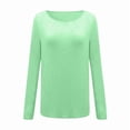 thumbnail image 2 of Women'S Long Sleeve Boat Neck Off Shoulder Blouse Tops Green S, 2 of 5
