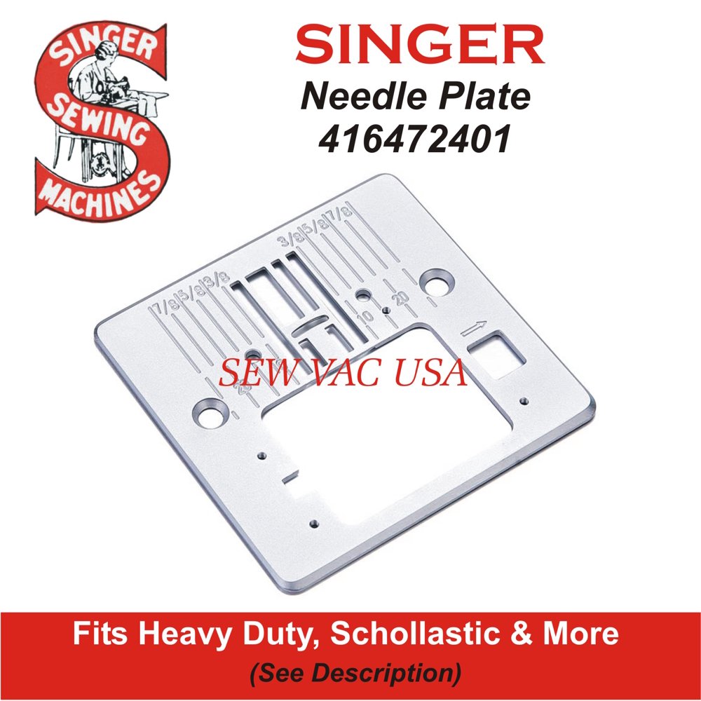Singer Needle Plate 416472401 Fits Heavy Duty 4400 Series, Scholastic