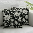 thumbnail image 3 of Shiartex   Vintage Flower Pillow Covers Rustic Black Cream Floral Decor Throw Pillows Case for Couch Old Style Cute Pillowcase Outdoor Decorative Cushion Cases for Sofa Bed Decorations White, 3 of 5