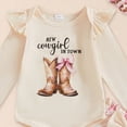 thumbnail image 4 of HCNTES Girls Clothes Newborn Baby Girls Outfits Girl Letter Romper Jumpsuit Bodysuit Bowknot Pants Set 0 3 6 12 18 Months Fall Winter Clothes, 4 of 6