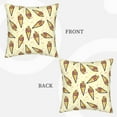 thumbnail image 7 of Velvet Decorative Throw Pillow Covers Set of 2, Soft Square Cushion Cover with Invisible Zipper Sweet Doodle Dessert Pattern Printing, 20"x20", 7 of 7