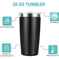 thumbnail image 2 of Boss Nutritional Facts Travel Mug Tumbler.Boss Day,Boss Lady,Office Gifrs,Leaving Appreciation Retirement Gifts for Bosses Manager Men Women.(20 oz Black), 2 of 6