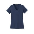 thumbnail image 5 of Port Authority Ladies Concept Stretch Neck Tee-XS (Dress Blue Navy), 5 of 6