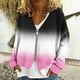 thumbnail image 1 of Chaqueta y abrigo informal de manga larga sin capucha para mujer, cárdigan cálido de moda con cremallera, chaqueta con cuello en V y manga larga, blusa para mujer, 1 of 5