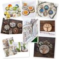 thumbnail image 4 of 30Pcs Unfinished Wood Slices with Bark for Crafts Wood Kit Circles Log Discs for DIY Craft Wedding Ornaments, 4 of 5