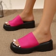 thumbnail image 2 of AKAFMK Women's Sandals and Slides,Summer New Large Size Fish Mouth Thick Bottom To Wear Casual Comfortable Open Toe Line Beach Slippers, 2 of 4