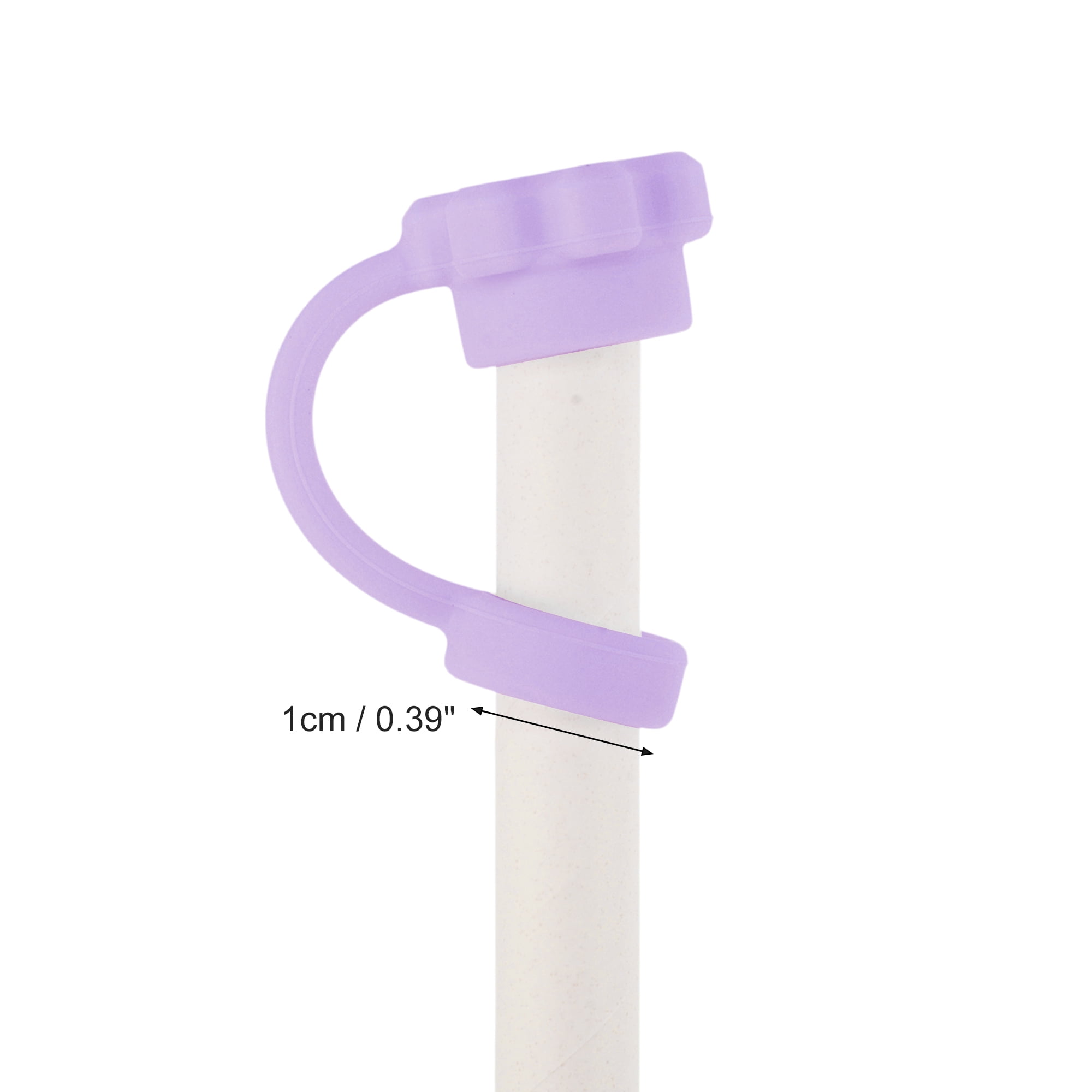 Unique Bargains Durable Dust-Proof 40oz Straw Cover Set of 4 Light Purple