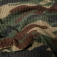 thumbnail image 3 of Army Green Brown Camouflage Waffle Brush Poly Rayon Spandex Knit Fabric, By the Yard, 3 of 3
