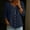 Navy, variant on Women's Ruff Neck Tops Button Down Long Sleeve Shirts Dressy Elegant Loose Fit Casual office Blouse Yellow
