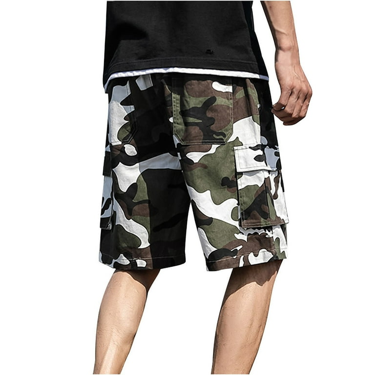 パンツ sol soonerorlater Camo Sweat CargoShorts Men's Camo Shorts Summer Outdoors Casual Camouflage Overalls Plus