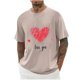 thumbnail image 1 of Camisas de Manga Larga para Hombres Imprimir Casual Cuello Redondo Blusa de Manga Corta, Camisas de Lino para Hombres, 1 of 8