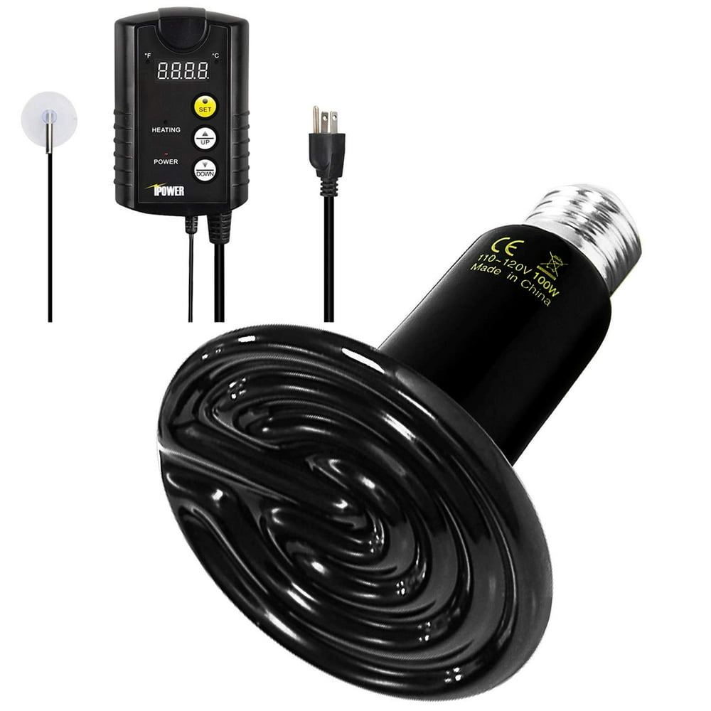 Simple Deluxe100 Watts Infrared Ceramic Reptile Heat Lamp Bulb No Light