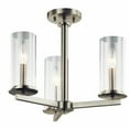 thumbnail image 3 of 43997NI Kichler Lighting Crosby - 3 light Convertible Chandelier - with Contemporary inspirations - 13.75 inches tall by 18 inches wide-Brushed Nickel, 3 of 6