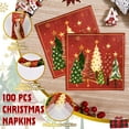 thumbnail image 4 of DAZLUTE 200 PCS Christmas Paper Plates and Napkins, Red Christmas Decoration Trees Disposable Dinnerware Set for Christmas Party, 4 of 8
