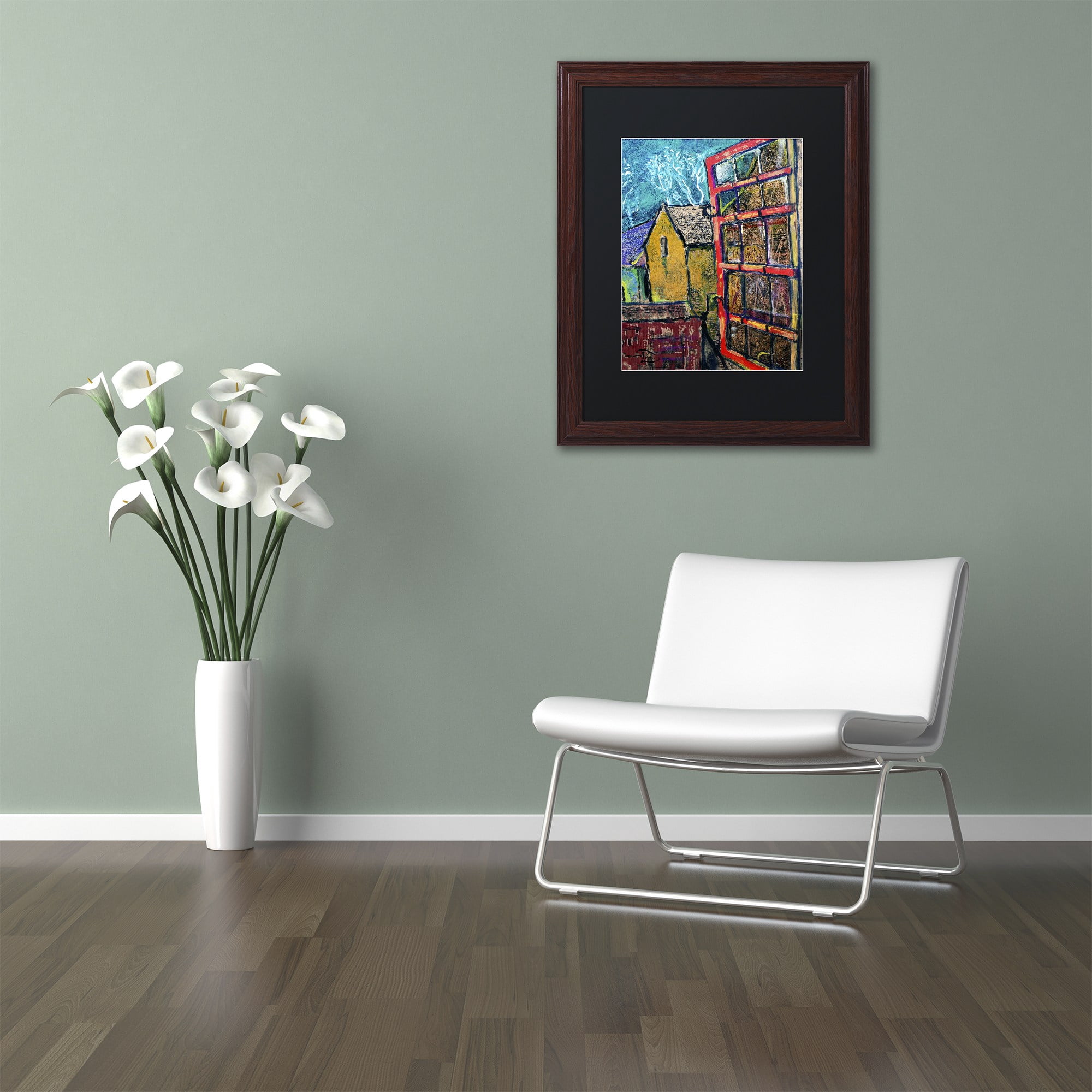 Trademark Fine Art "Union Station-Shops" Canvas Art by Gregory O'Hanlon, Black Matte, Wood Frame