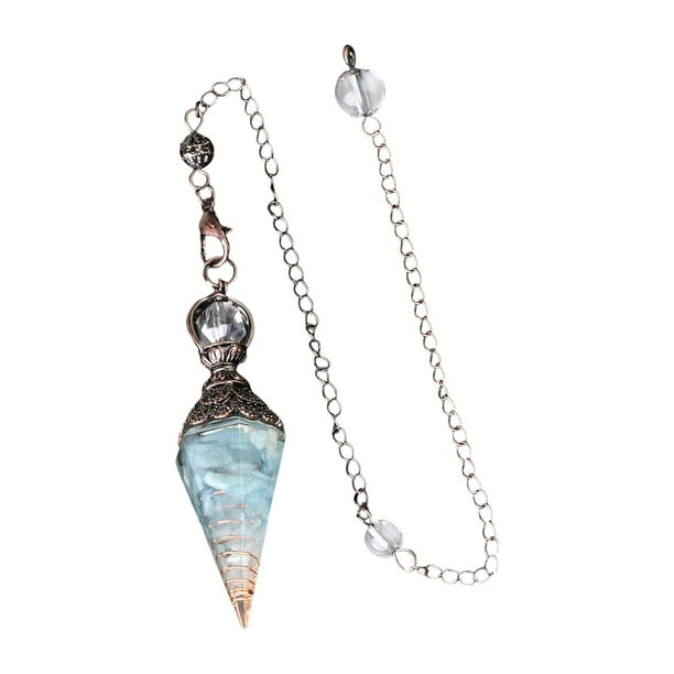 Generador de energía de de cristal Collar de con colgante de s de Azul Yuyangstore Péndulo Colgante