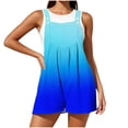 thumbnail image 3 of Sentmoon Beach Romper Workout One Piece for Women Sleeveless with Print Button Down Loose Fit Spaghetti Strap Beach Outfits for Women with Pockets Summer for Gym and Workout, 3 of 8