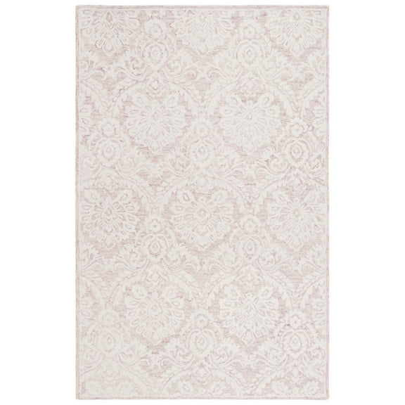 SAFAVIEH Blossom Travis Damask Area Rug, Pink/Ivory, 5' x 8'