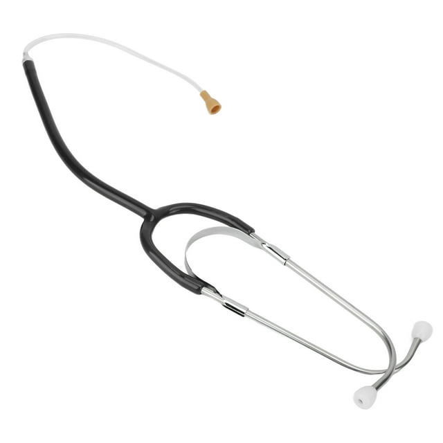 Listening Stethoscope, Metal Hearing Aid Stethoscope High Conductivity Professional For Noise Detection Black