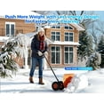 thumbnail image 5 of Garvee Snow Shovel Pusher for Driveway, Heavy Duty Snow Shovel, 29" Angled Blade Efficient Metal Snow Removal, 5 Level Adjustable Height Handle, Snow Plow for Sidewalk, Orange, 5 of 6